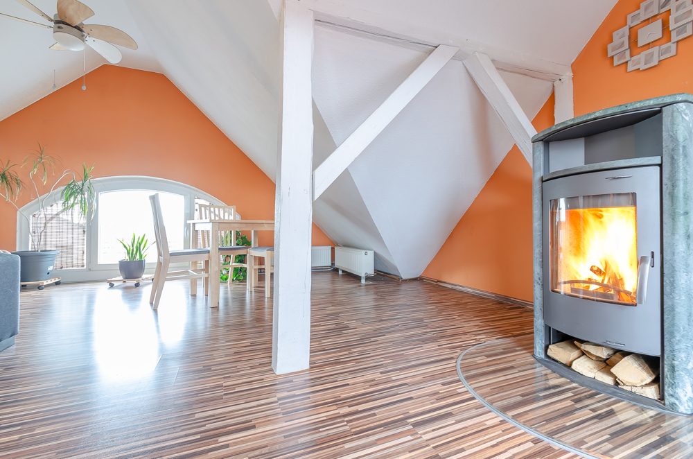 Immobilienangebot - Hamm - Wohnungen - Für junge Menschen: Tolle Maisonette-Wohnung mit Dachterrasse + Kamin in zentraler Lage von Hamm